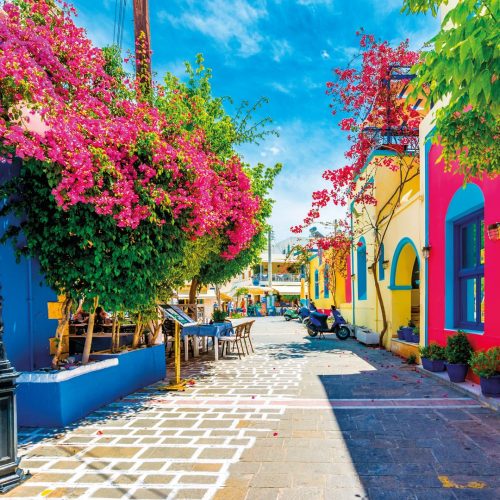 Beautiful street view in Kos Island. Kos Island is populer touri